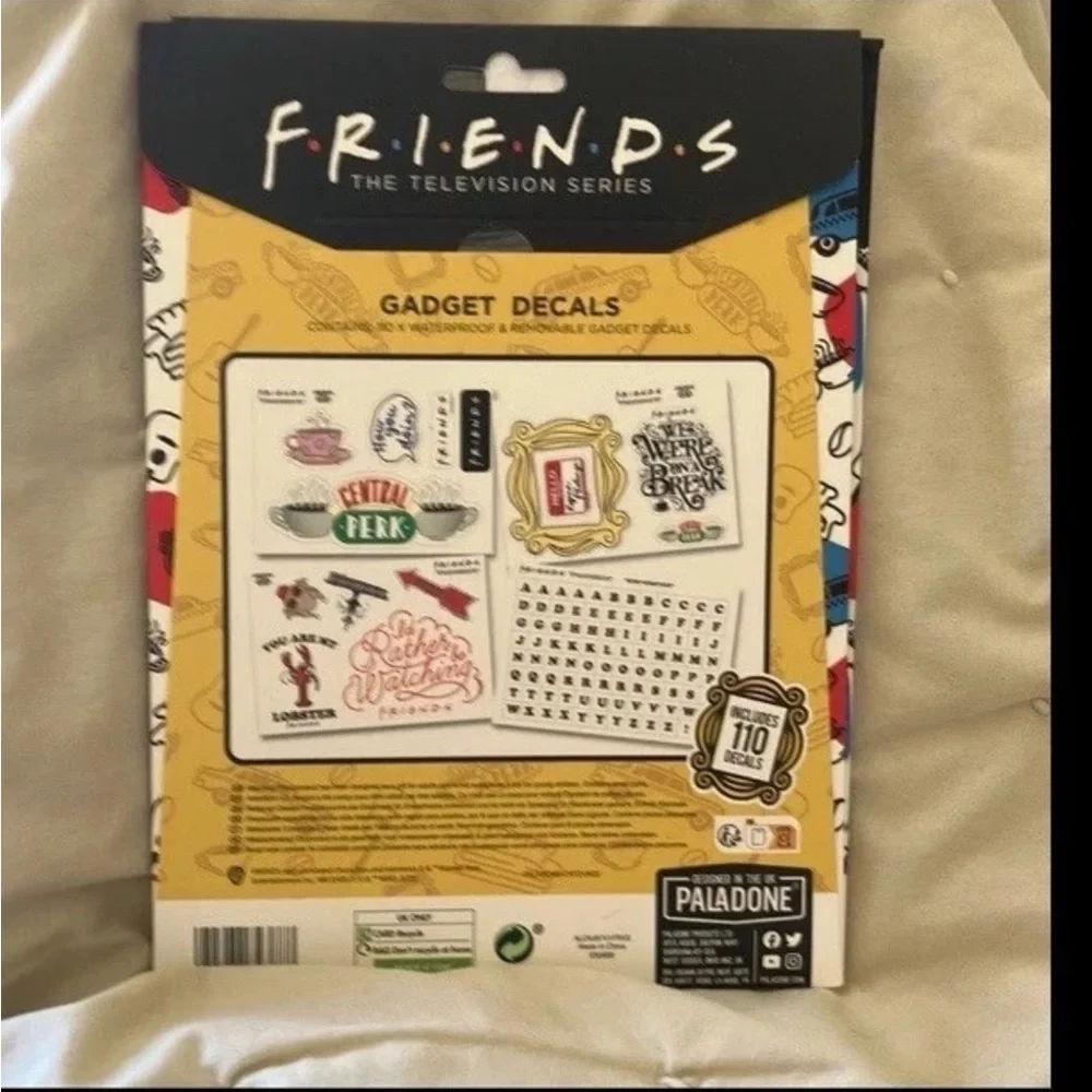 FRIENDS TV Series Gadget Decals - Red, Blue, Yellow
